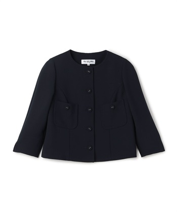 ノーカラージャケット(ネイビー-9号)