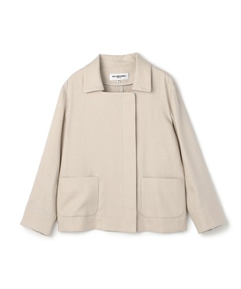 麻×レーヨン混ジャケット(ベージュ-9号)