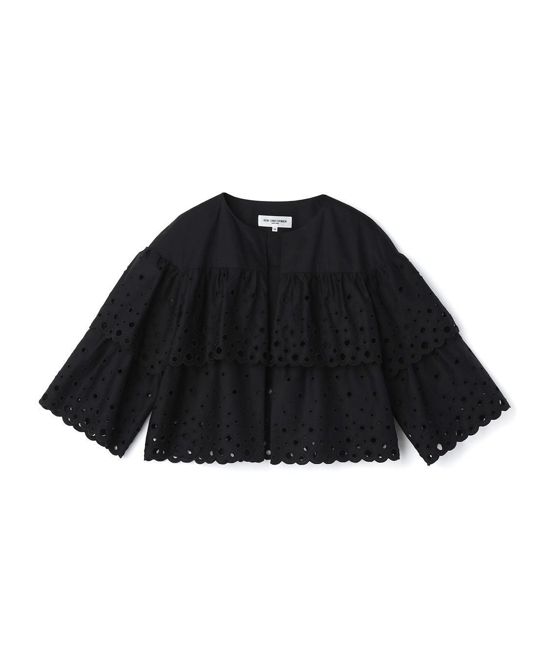 カットワークレースノーカラージャケット 49AV JUNKO SHIMADA