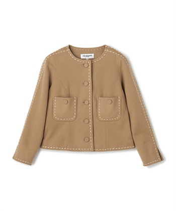 パドカレウールパッチワークジャケット美品 LB24AW-SH07-JQD-NBG | アートモチーフエイジングジャガードCPO