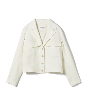 ウールリネンジャケット(オフホワイト-9号)