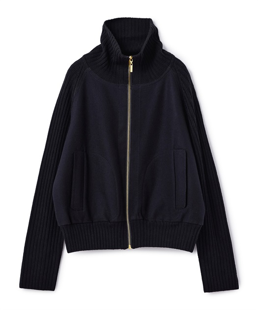 49AV JUNKO SHIMADA 異素材コンビジップアップブルゾン