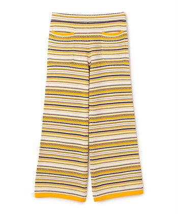 ファンシーボーダーニットパンツ(オレンジ-9号)