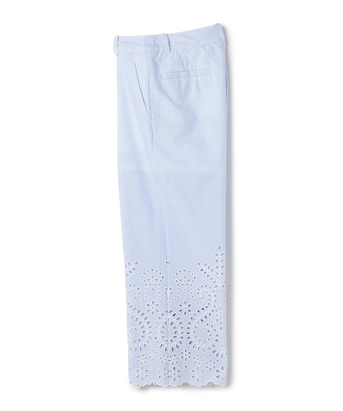 カットワーク刺繍ボーダー柄パンツ 49AV JUNKO SHIMADA｜クロス