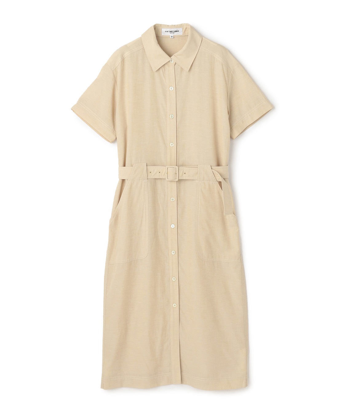 49AV JUNKO SHIMADA 【TIME SALE】ベルト付き半袖シャツワンピース_variation_2