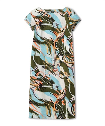 総プリント柄ワンピース(グリーン-9号)