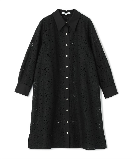 ワンワンワンこ ポロ衿配色ミニワンピース【洗濯機OK】（2002556197