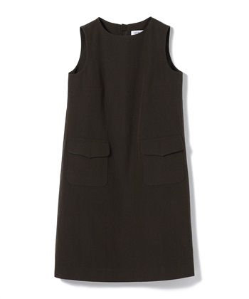 ウールリネンワンピース(ダークブラウン-9号)