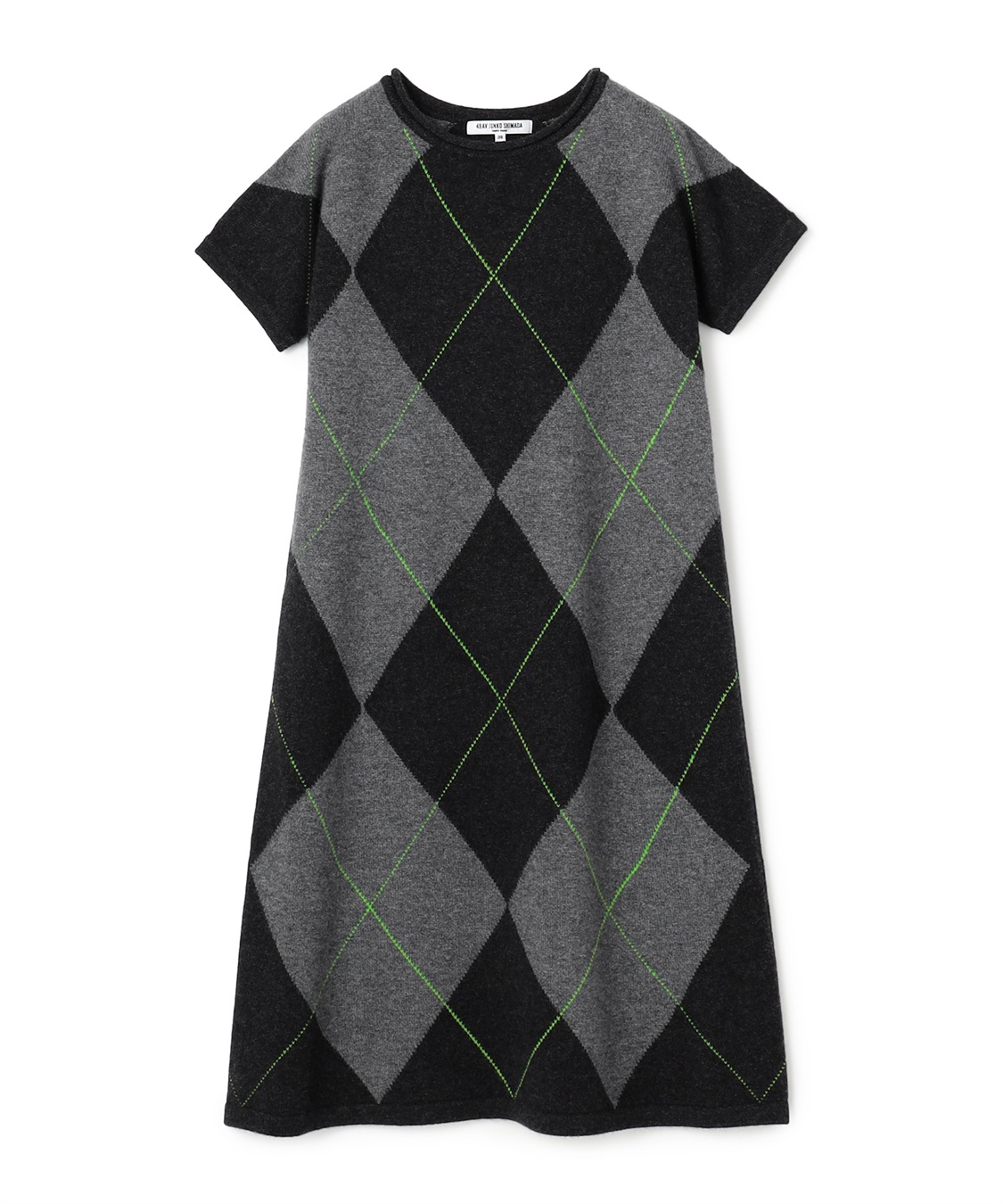 49AV JUNKO SHIMADA アーガイル柄半袖ニットワンピース_variation_1