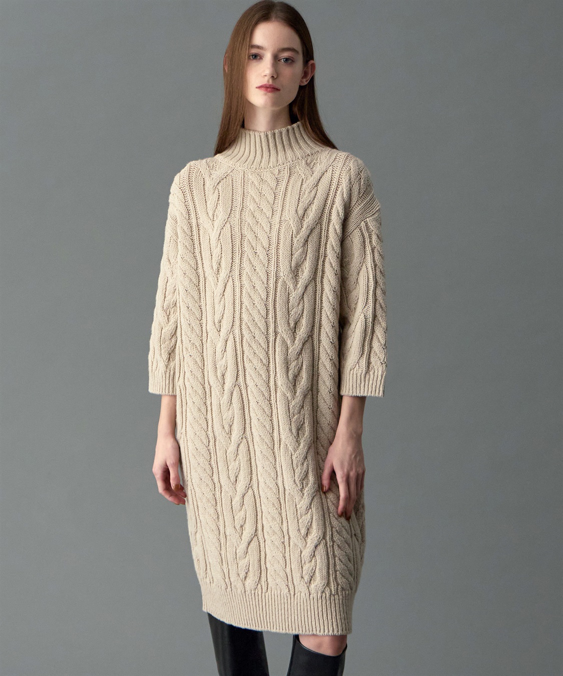 編み物① ケーブル編みニットワンピース 49AV JUNKO SHIMADA｜クロスプラス公式