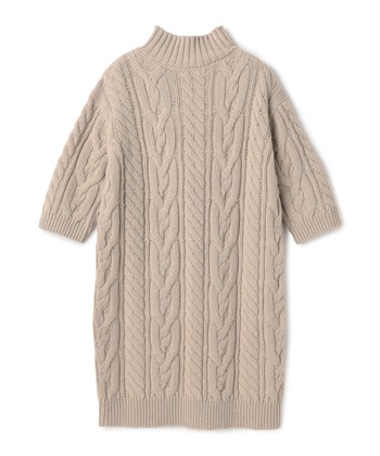 ケーブル編みニットワンピース(オフベージュ-9号)