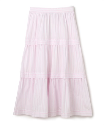 【BLACK FRIDAY】ストライプ柄ロング丈スカート(ピンク-9号)