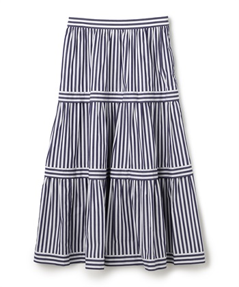 49AV JUNKO SHIMADA 水色ストライプフレアスカート サイズ38 49AV JUNKO SHIMADA 水色ストライプフレアスカート サイズ38