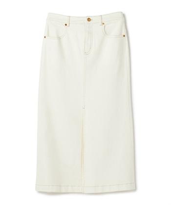 【BLACK FRIDAY】ロング丈デニムスカート(オフホワイト-9号)