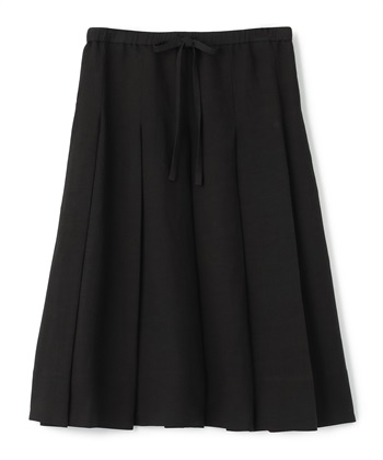 【BLACK FRIDAY】レーヨン×リネンプリーツスカート(ブラック-9号)