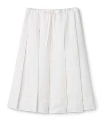 【BLACK FRIDAY】レーヨン×リネンプリーツスカート(オフホワイト-9号)