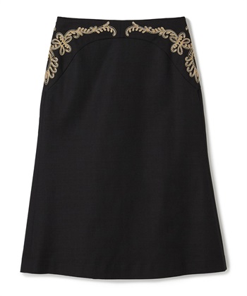 49AV JUNKO SHIMADA 刺しゅう使いAラインスカート_variationthumb_1