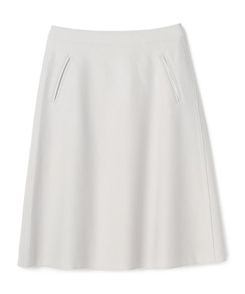 ウールメルトン台形スカート(ライトグレー-9号)