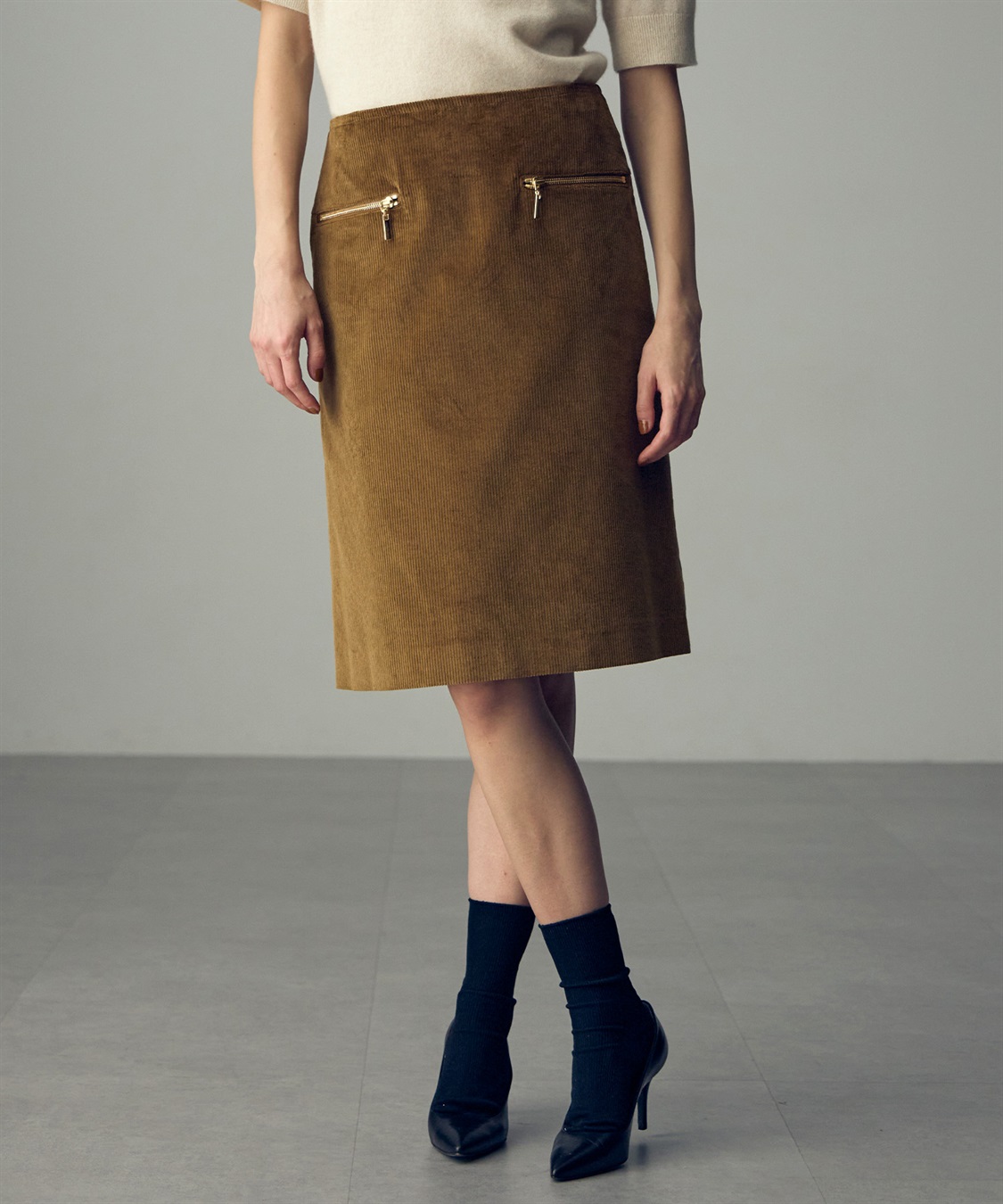 49AV JUNKO SHIMADA 【YEAR END SALE】ストレッチコーデュロイスカート_main