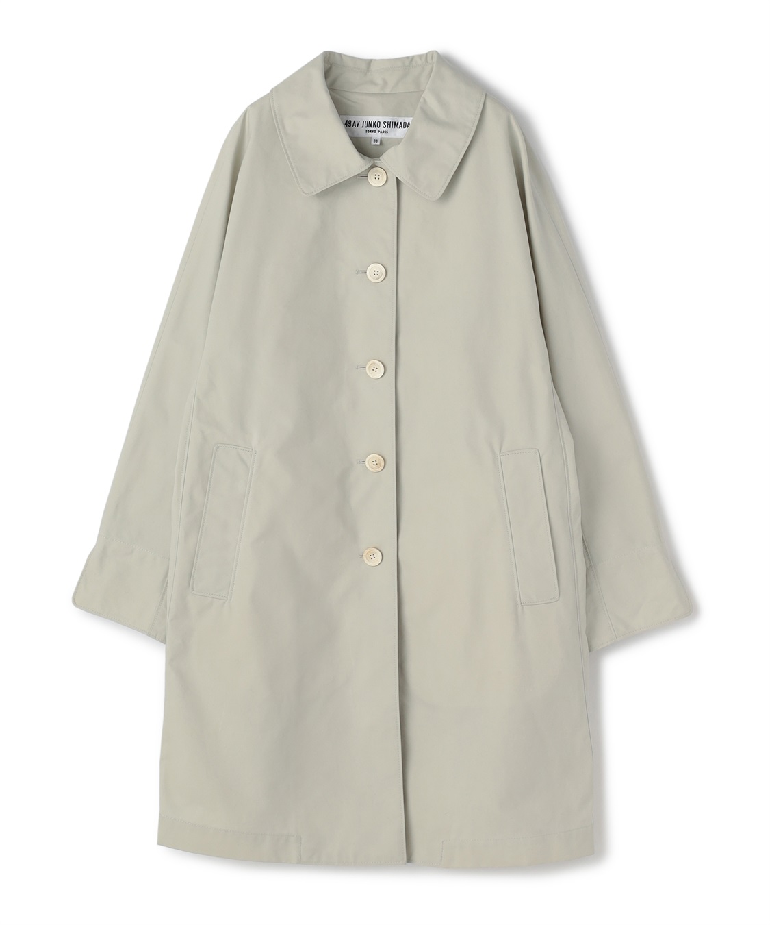 【新品・タグ付】45R リネン ベージュ コート Mサイズ ワックスコットンコート 49AV JUNKO SHIMADA｜クロスプラス公式通販サイト
