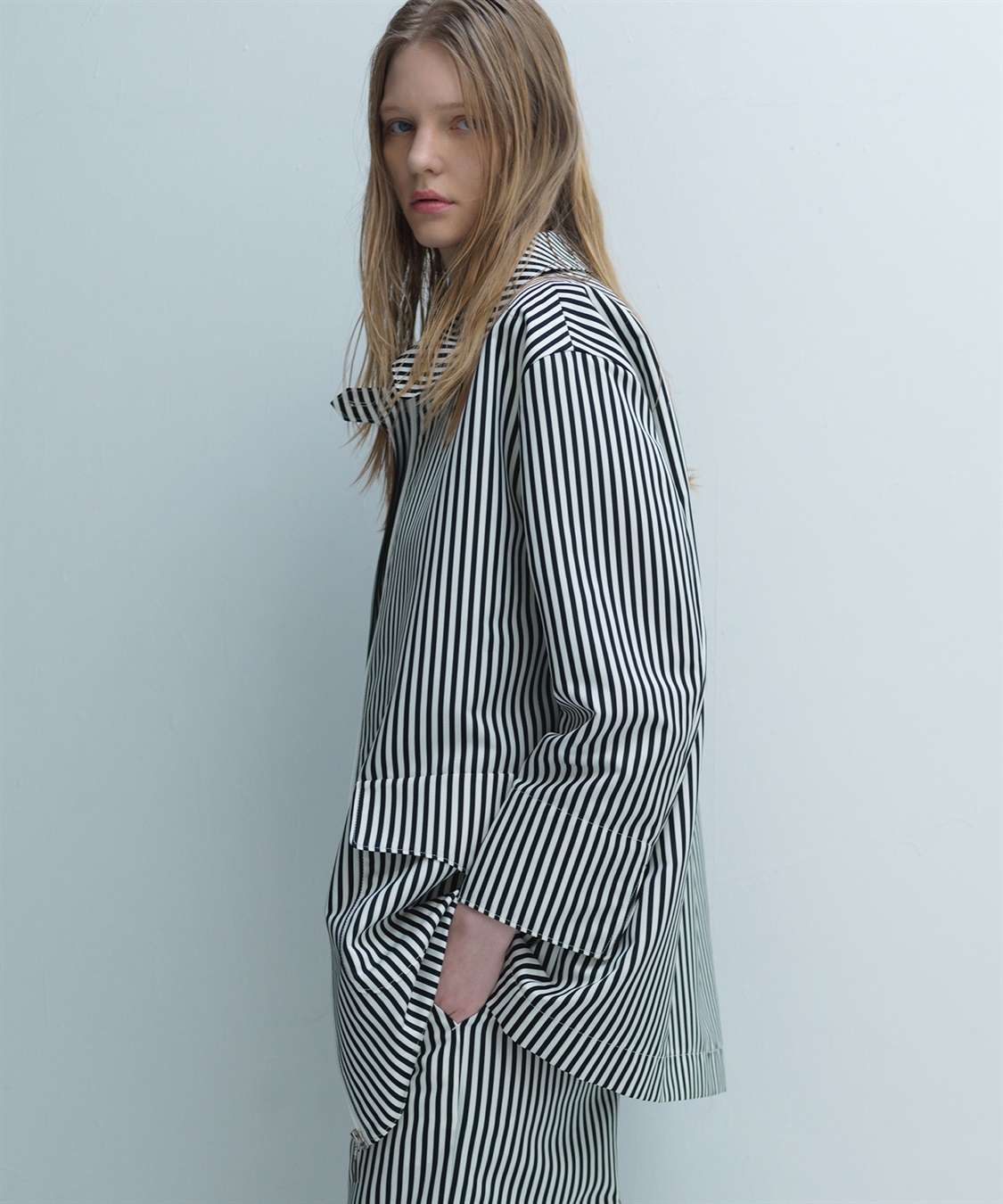 グログランストライプコート 49AV JUNKO SHIMADA｜クロスプラス