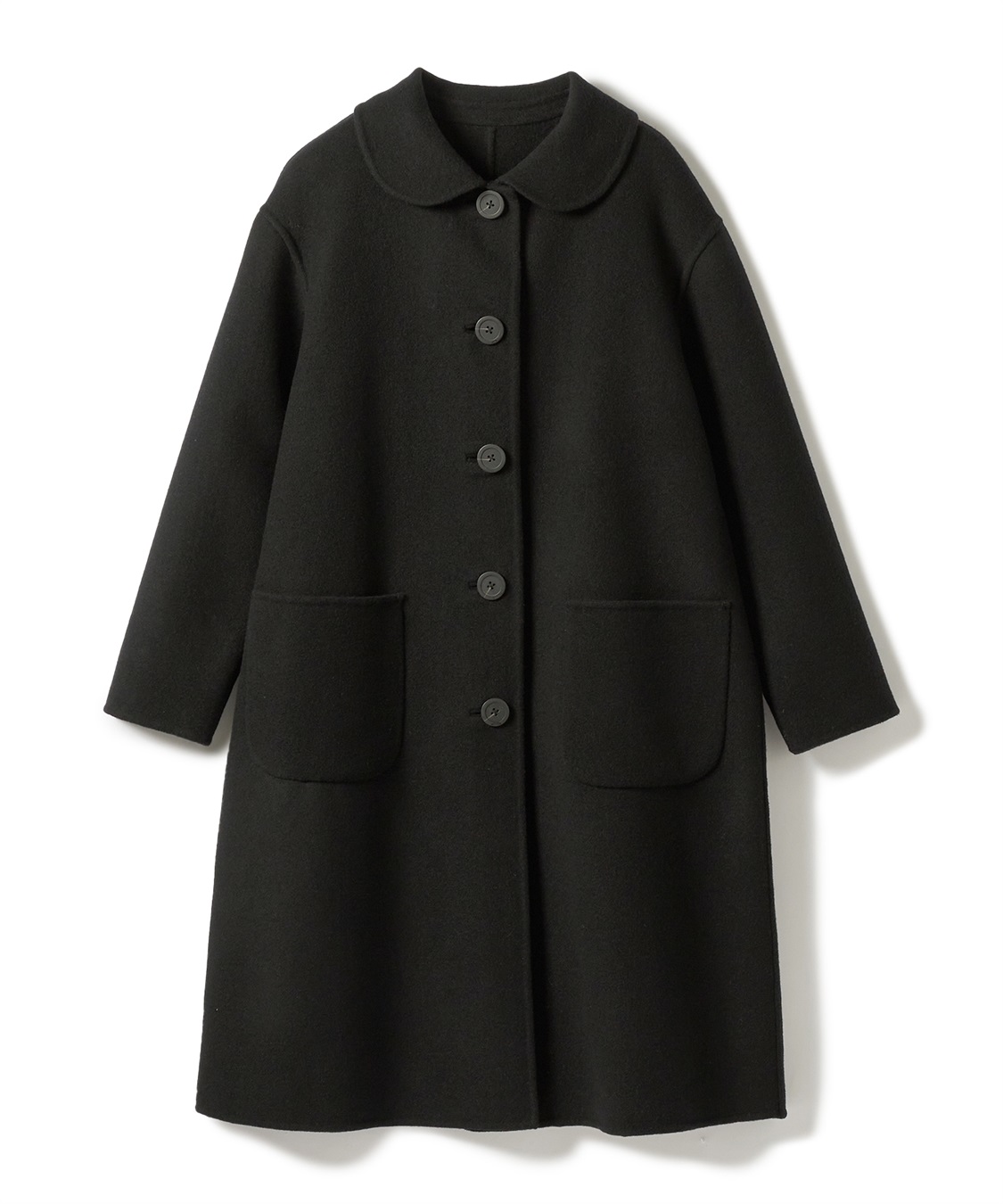 49AV JUNKO SHIMADA 【YEAR END SALE】丸衿ウール混ロング丈コート_variation_1