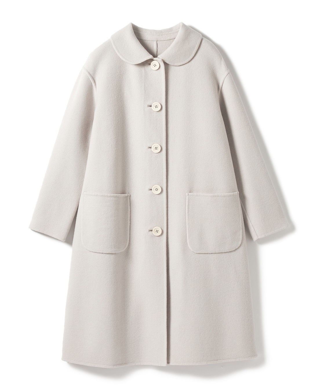 49AV JUNKO SHIMADA 【YEAR END SALE】丸衿ウール混ロング丈コート_variation_2