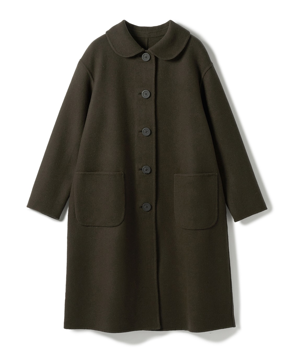 49AV JUNKO SHIMADA 【YEAR END SALE】丸衿ウール混ロング丈コート_variation_3