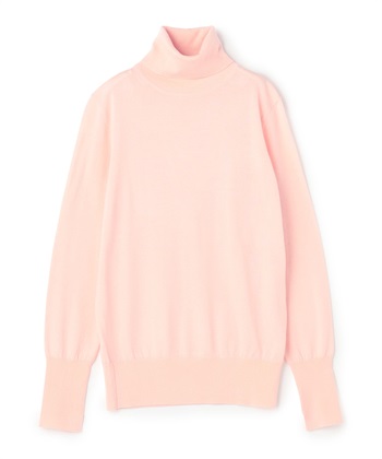 タートルネックニット(サーモンピンク-9号)