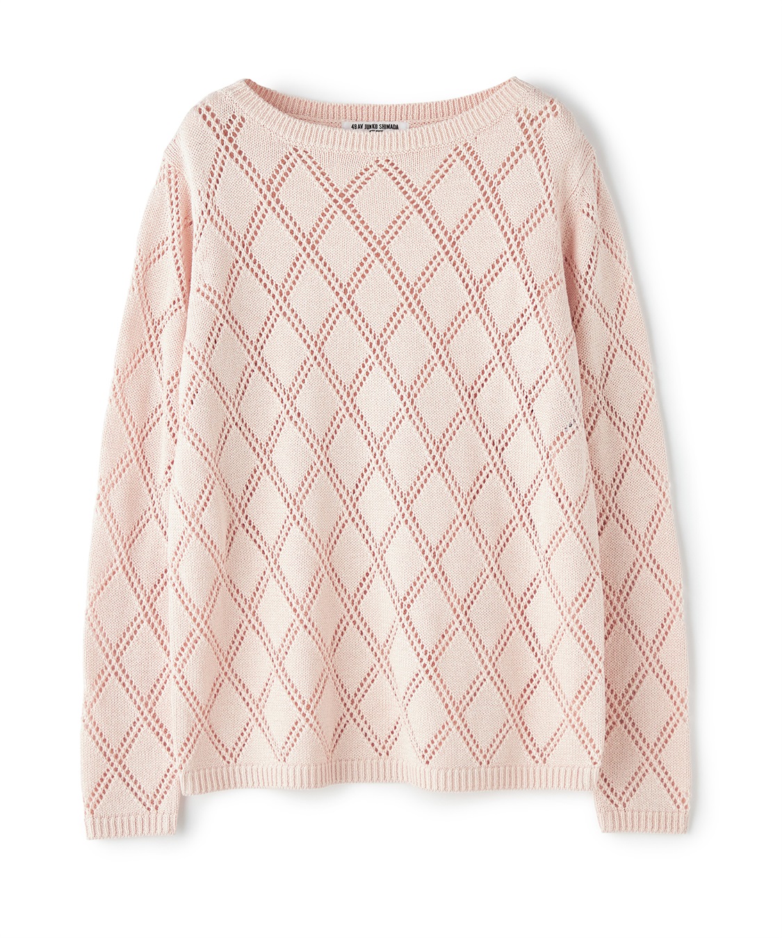 49AV JUNKO SHIMADA 【TIME SALE】ブライトレーヨン格子柄透かし編みニット_variation_2