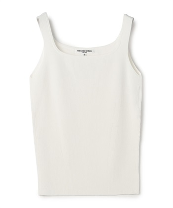 スクエアネックリブタンクトップ(オフホワイト-9号)