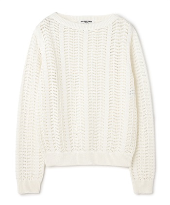 メッシュニットプルオーバー(ホワイト-9号)