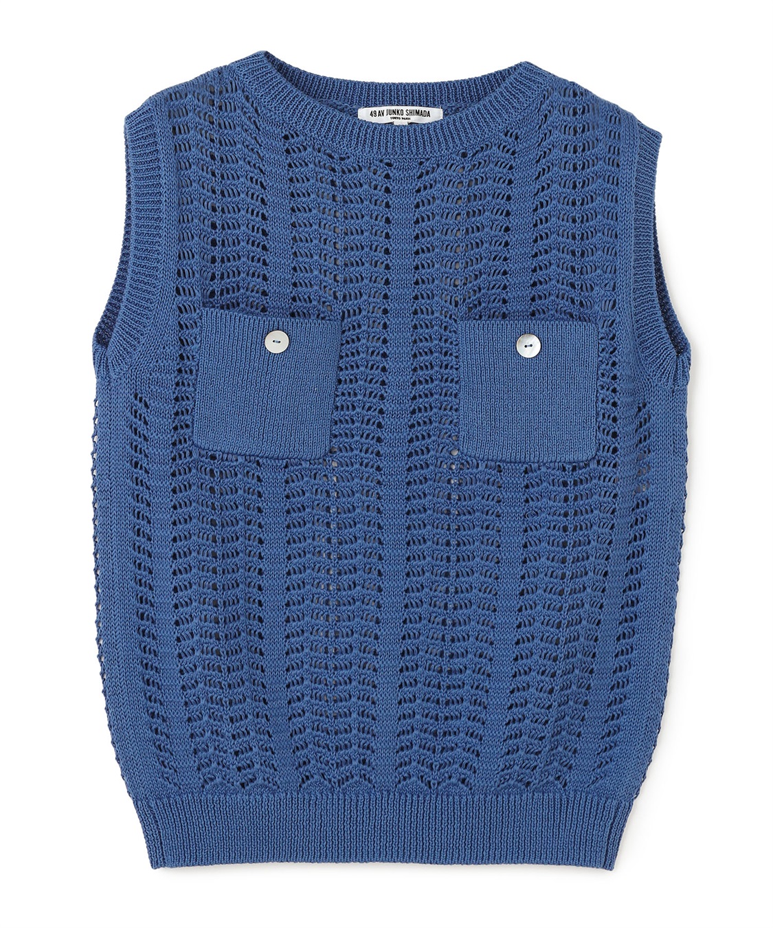 メッシュニットノースリーブプルオーバー 49AV.junko shimada メッシュニットノースリーブプルオーバー 49AV.junko shimada
