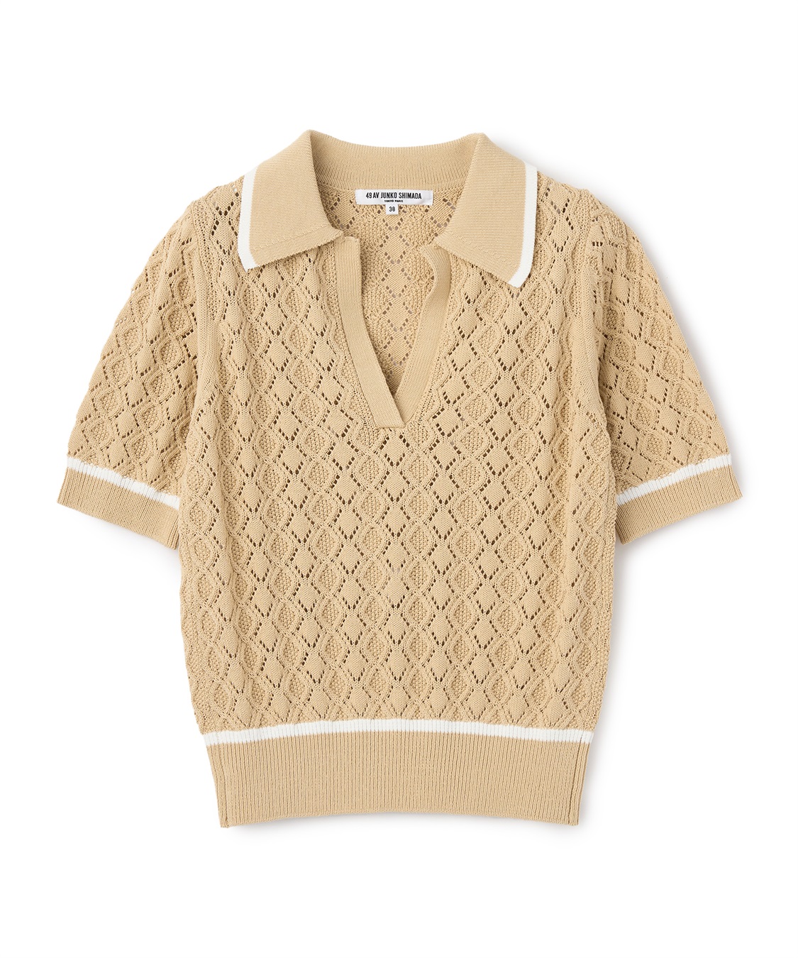 49AV JUNKO SHIMADA レース編みVネックニット_variation_3