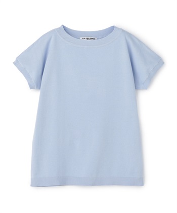 【WEB限定】コットン半袖ニット(スカイブルー-9号)