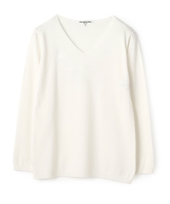 Vネックニット(オフホワイト-9号)