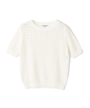 半袖メッシュニット(オフホワイト-9号)