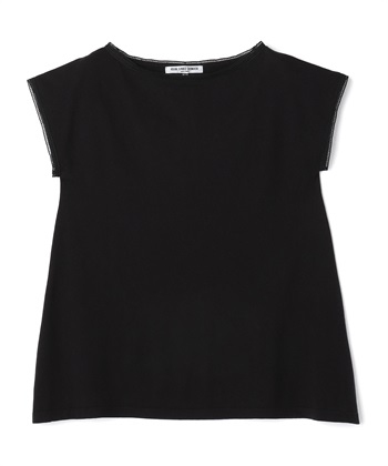 コットン半袖ニット(ブラック-9号)