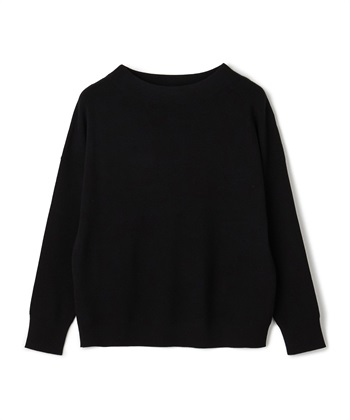 ボートネックニットプルオーバー(ブラック-9号)