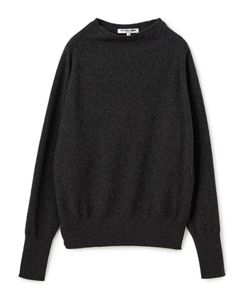 オフハイネックカシミヤニット(チャコール-9号)
