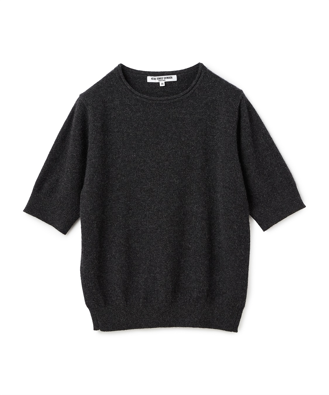49AV JUNKO SHIMADA クルーネックカシミヤ半袖ニット_variation_1