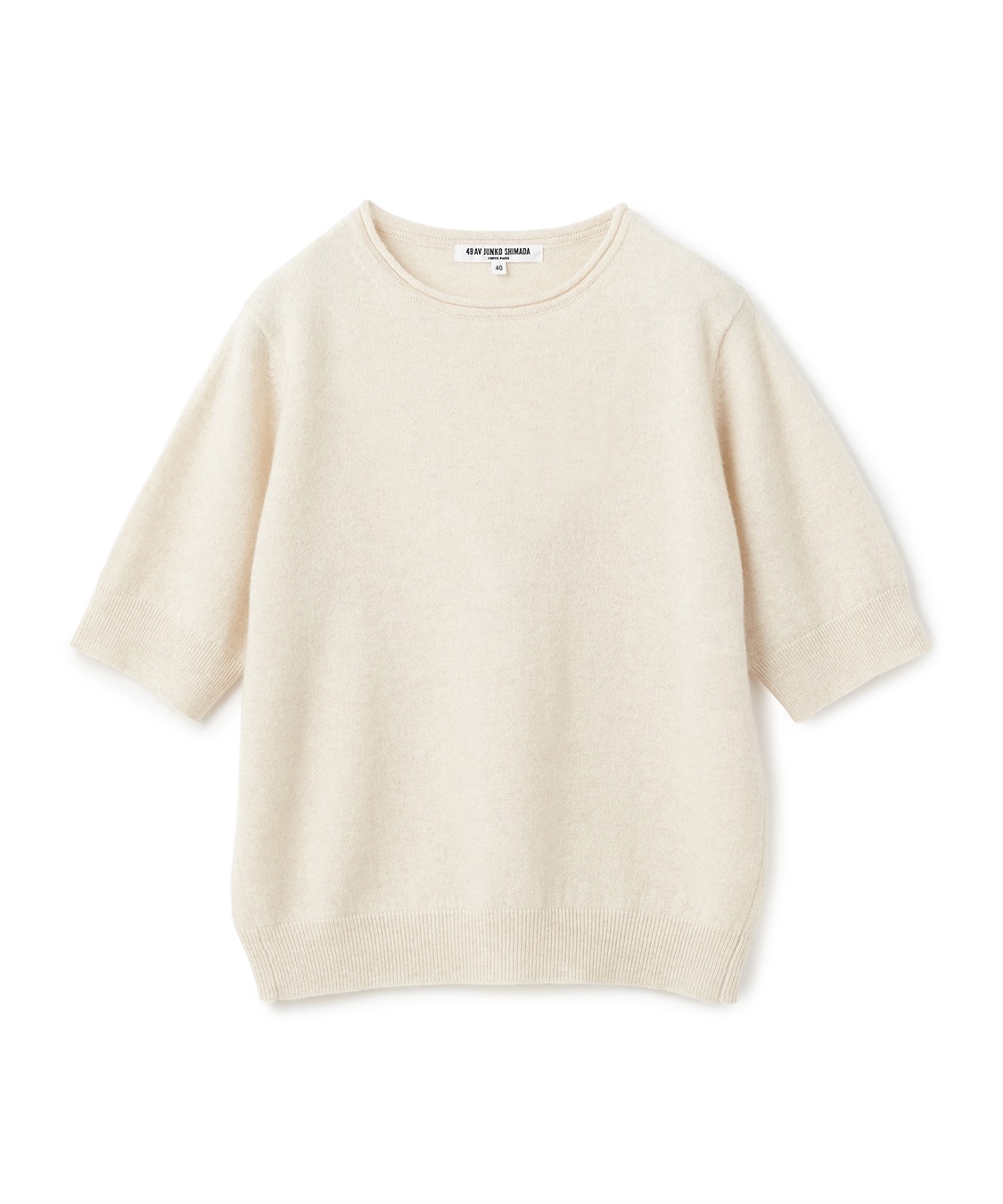 49AV JUNKO SHIMADA クルーネックカシミヤ半袖ニット_variation_3