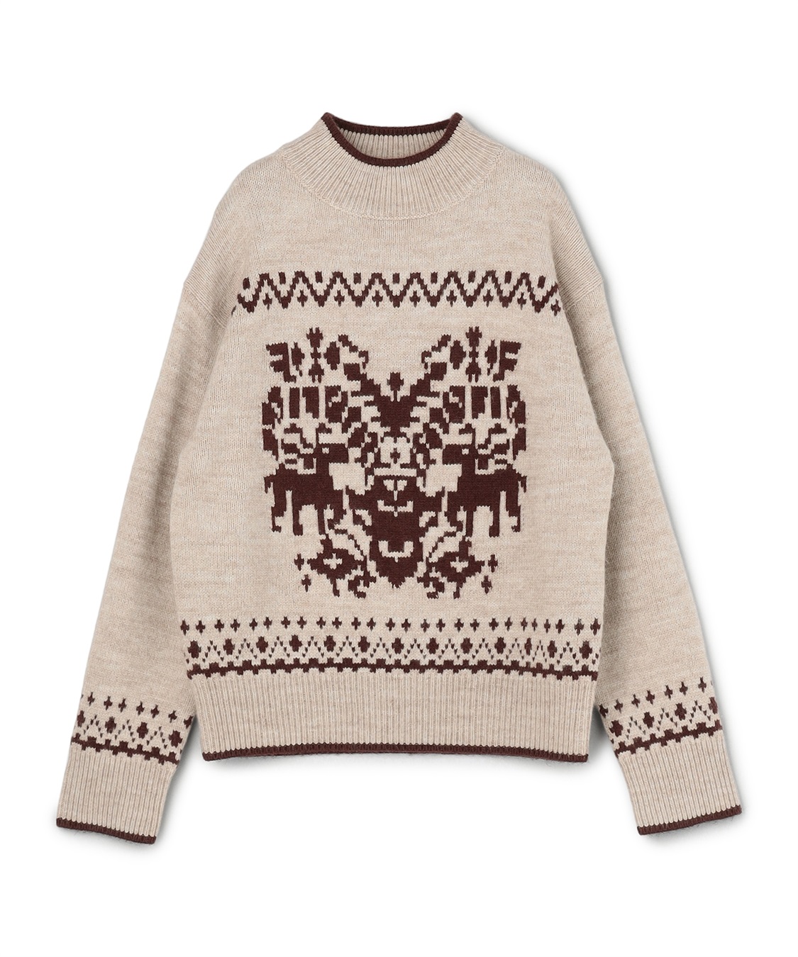 長袖ジャカードニットプルオーバー 49AV JUNKO SHIMADA｜クロスプラス