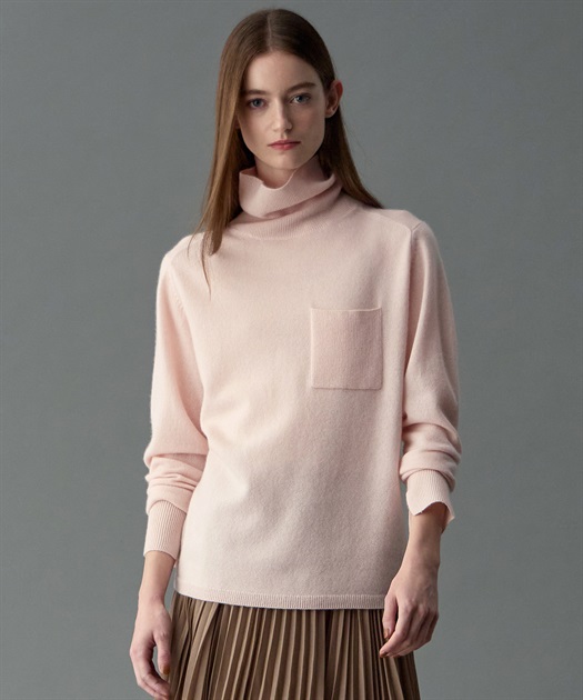 12/6まで　shima4477様 CHRISTMAS SALE】タートルネックカシミヤニット 49AV JUNKO SHIMADA