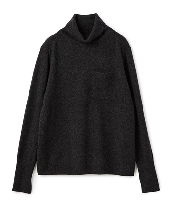 タートルネックカシミヤニット(チャコール-9号)