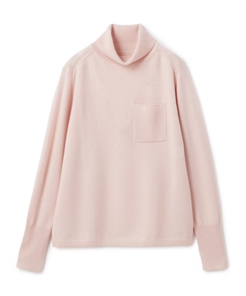 タートルネックカシミヤニット(ピンク-9号)