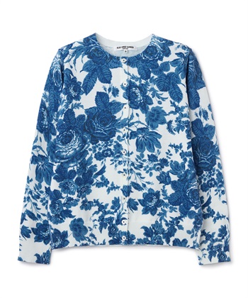 フラワー柄ニットカーディガン(オフホワイト-9号)