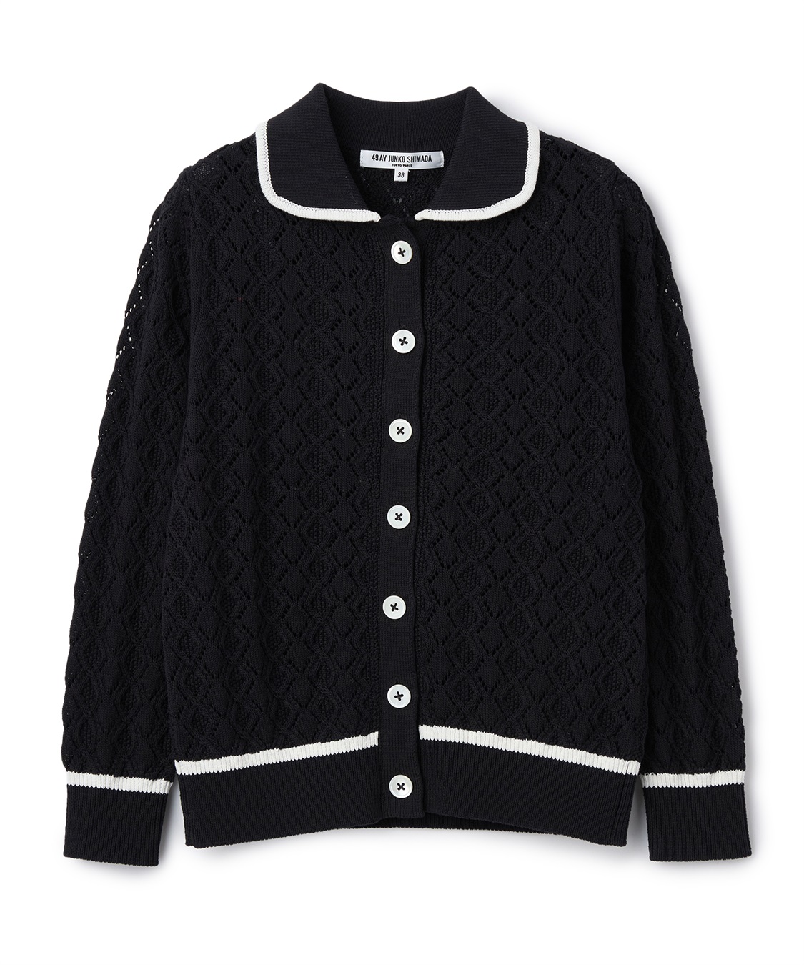 【makichi】極美品 A.P.C. アルパカカーディガン 黒 麻タッチガーター編みカーディガン[品番：PA000015403]｜coca