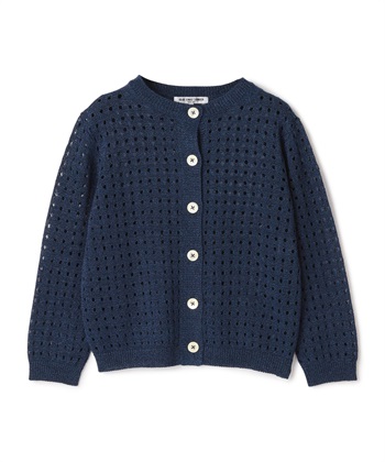 【24時間限定 FLASH SALE】メッシュニットカーディガン(ネイビー-9号)