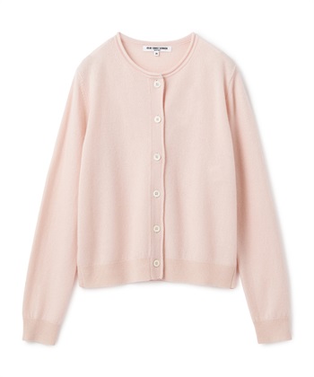 クルーネックカシミヤカーディガン(ピンク-9号)